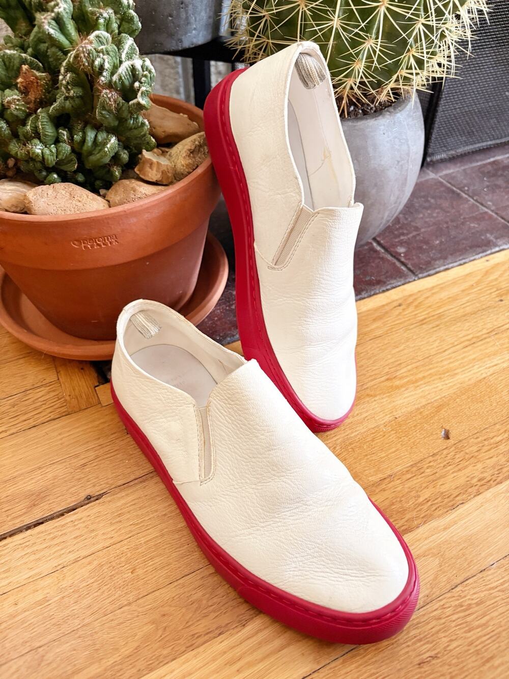 Officine Creative Laboratorio Italy Leather Slip On Sneakers Casual Sz 8